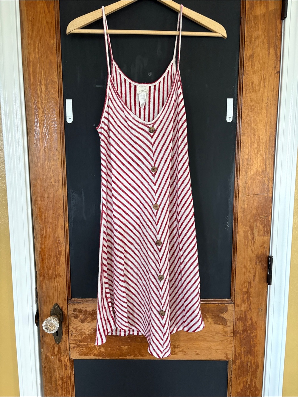 Caution To The Wind Red & White Striped Knit Top